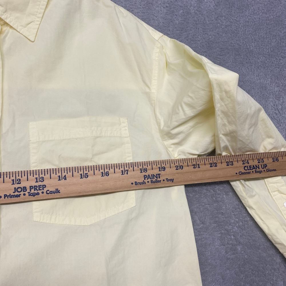 Madewell Shirt Womens Small Sheer Pineapple Yellow Easy Button Down Poplin NY392 - Picture 6 of 9